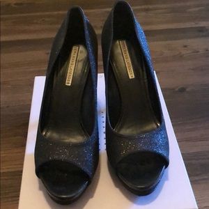 Black sparkle dressy heels by Vera Wang